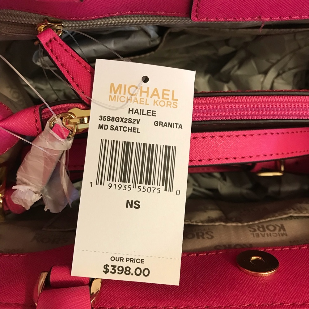 ➕ Michael Kors Hailee Medium Satchel granita Pink - Picture 7 of 8